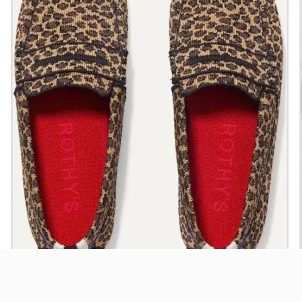Rothy's Brown Leopard Print Loafers